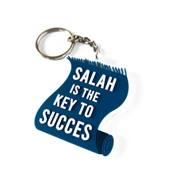 DeenSouvenir Salah - Der Schlüssel zum Erfolg Blauer Schlüsselanhänger
