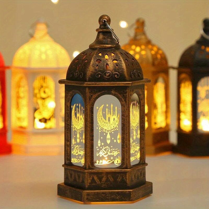 deen-souvenir customized 1 Stk., Ramadan LED Kerzenlaterne Ramadan Mubarak Laternen Dekorative Ramadan Kareem Lichter Dekorative Hängelaterne Für Zuhause Party Dekor