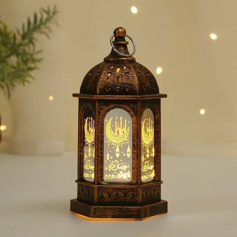 deen-souvenir customized 1 Stk., Ramadan LED Kerzenlaterne Ramadan Mubarak Laternen Dekorative Ramadan Kareem Lichter Dekorative Hängelaterne Für Zuhause Party Dekor
