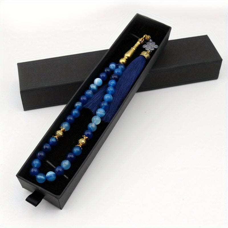 deen-souvenir customized Blau Naturstein-Gebetsperlenarmband für spirituelle Verbundenheit" 17592224360621