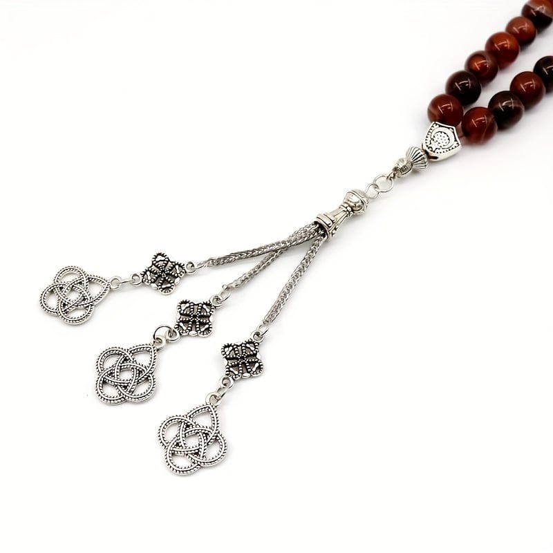 deen-souvenir customized Gebetskette aus Achat Silber: Tradition und Schönheit vereint