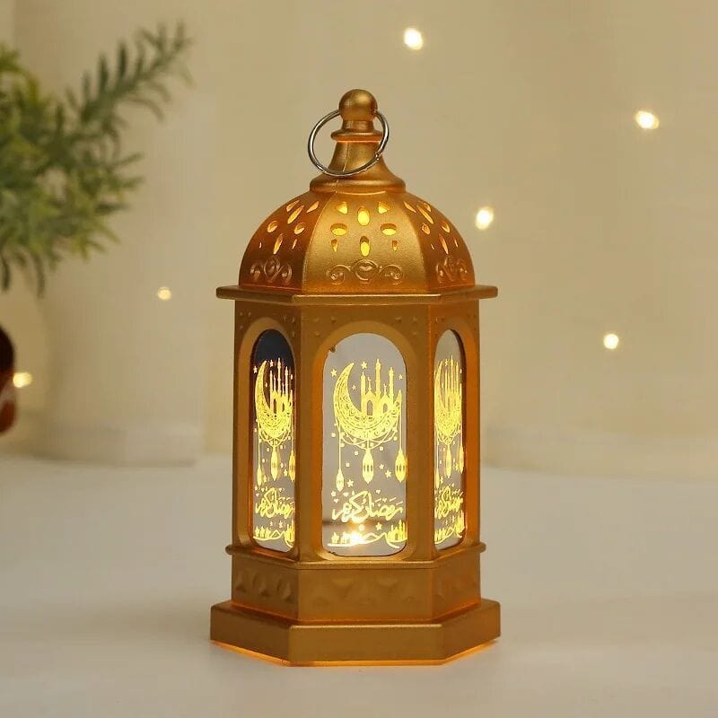 deen-souvenir customized Golden 1 Stk., Ramadan LED Kerzenlaterne Ramadan Mubarak Laternen Dekorative Ramadan Kareem Lichter Dekorative Hängelaterne Für Zuhause Party Dekor 17592345713274