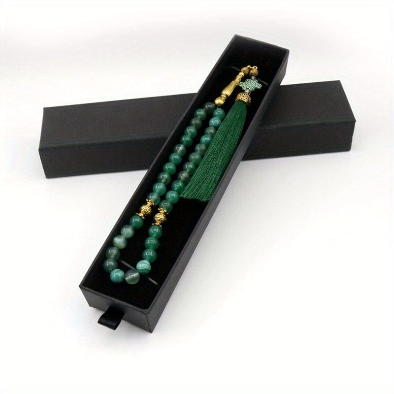 deen-souvenir customized Grün Naturstein-Gebetsperlenarmband für spirituelle Verbundenheit" 17592224360620