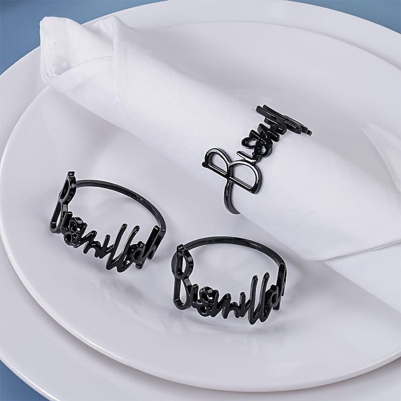 deen-souvenir customized Premium Metall-Serviettenringe für stilvolle Tischdekorationen - Ideal für islamische Feierlichkeiten