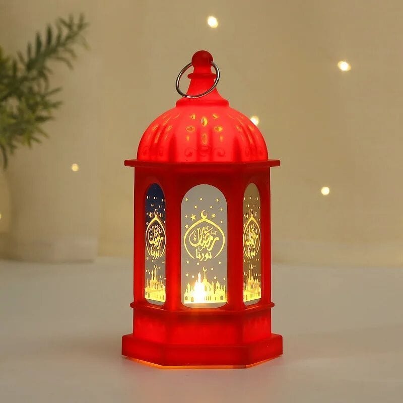 deen-souvenir customized Rot Ramadan LED Kerzenlaterne: Dekorative Laternen für Ramadan Mubarak & Kareem 17592345713272
