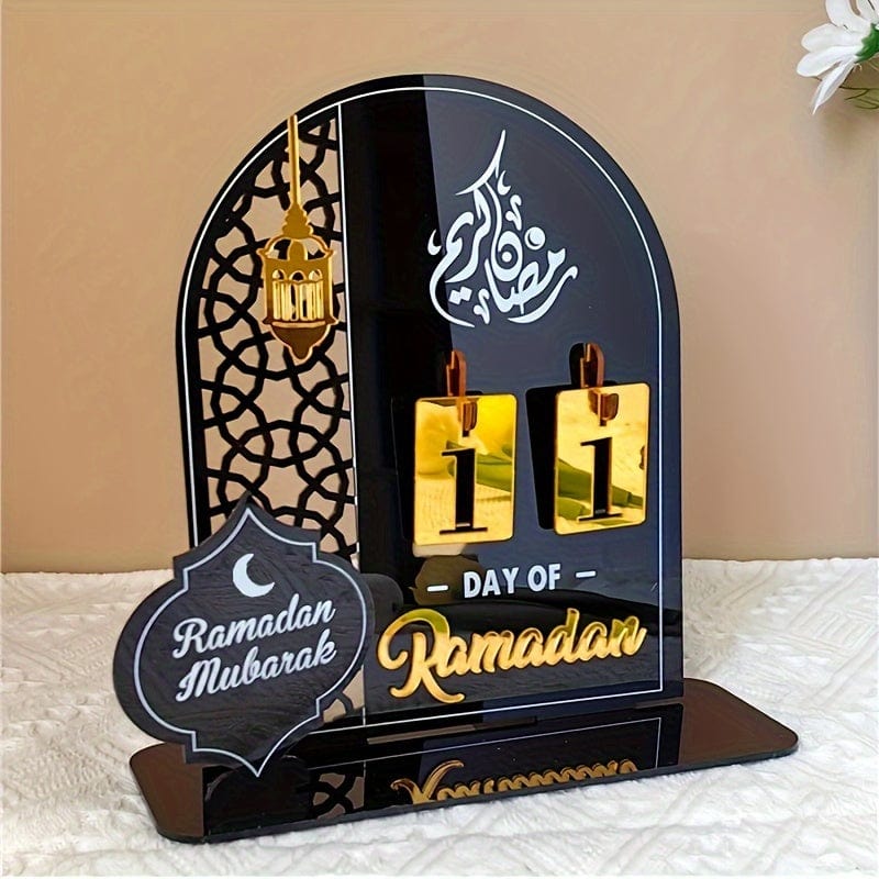 deen-souvenir customized Schwarzes Acryl Acryl Ramadan Countdown-Kalender: Perfekt für das Ramadan-Feeling 17592317045132