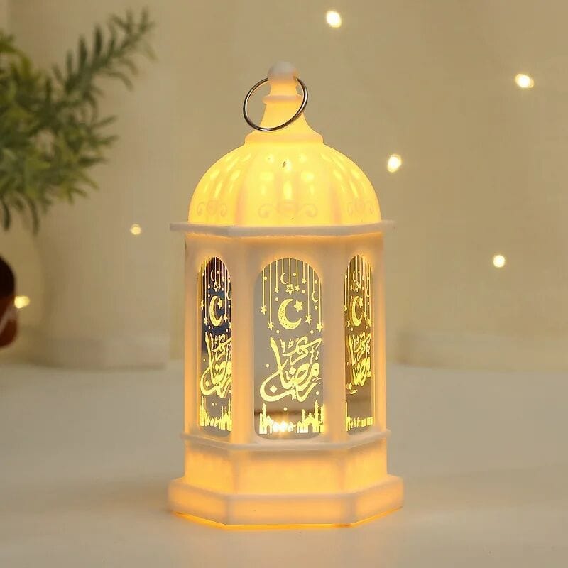 deen-souvenir customized Weiss 1 Stk., Ramadan LED Kerzenlaterne Ramadan Mubarak Laternen Dekorative Ramadan Kareem Lichter Dekorative Hängelaterne Für Zuhause Party Dekor 17592345713273