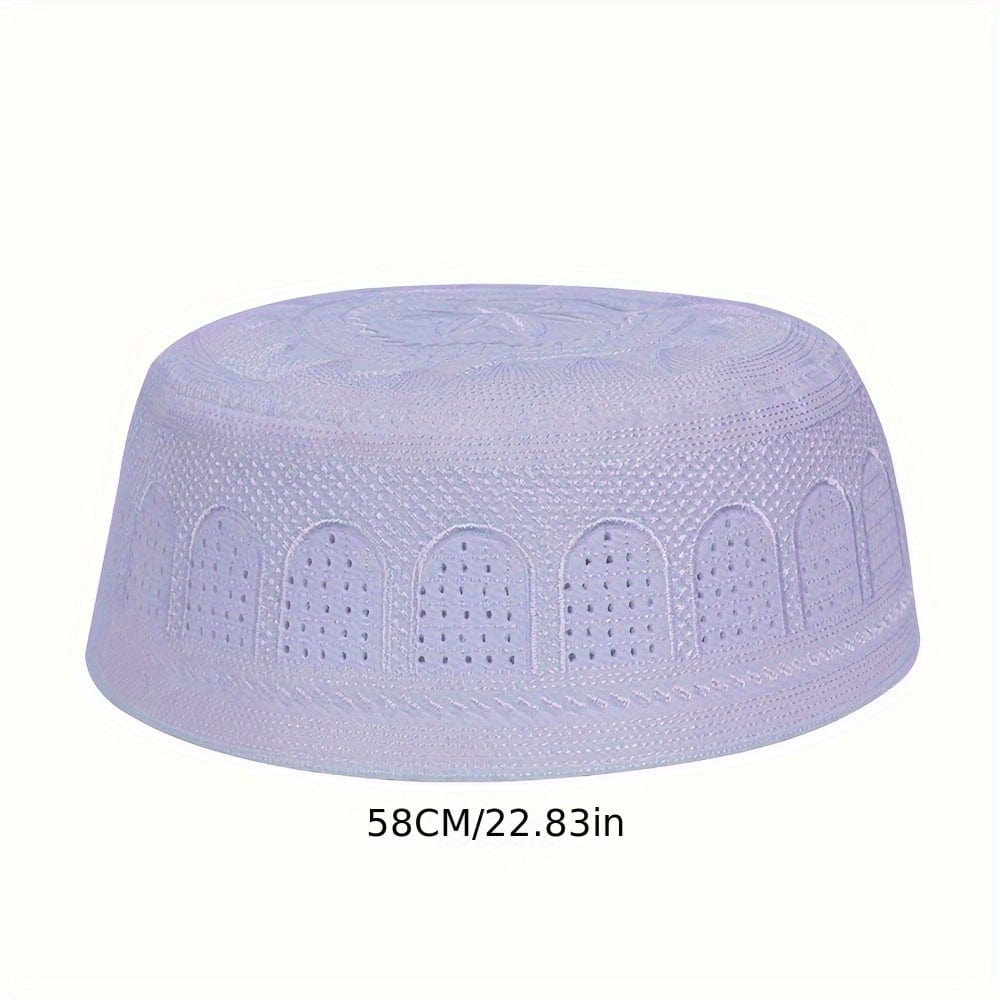 deen-souvenir customized Weiss / 58cm (1.90ft) 1pc Muslimische Männer Gebetsmützen Stickerei Freizeit Saudi-Arabien Islamische Hut, Ramadan Geschenk 17592270780037