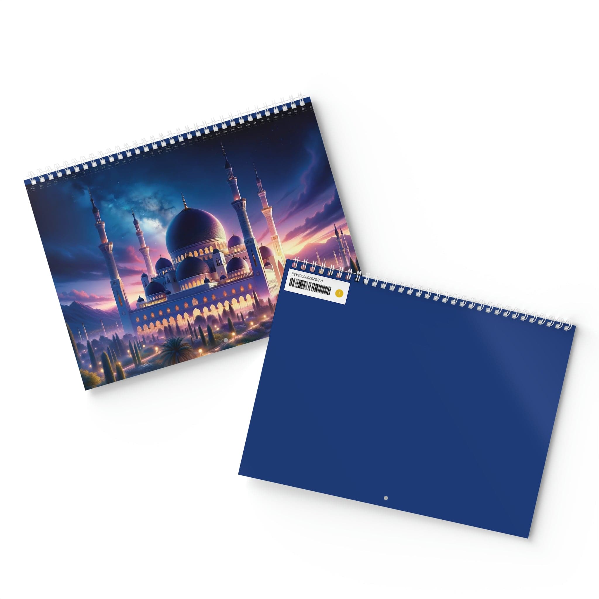 Printify Calendar 11" x 8.2" / Glossy Wandkalender 2024 (Elegante Moschee im Park) 16422218843101929763